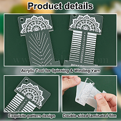 1Set Acrylic Tool for Spinning & Winding Yarn&nbsp;DIY-BC0013-86C