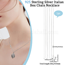 1Pc 925 Sterling Silver Cable Chain Necklaces&nbsp;NJEW-BBC0001-14