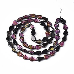 Electroplate Glass Beads Strands&nbsp;EGLA-S188-15-C01