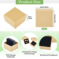 12Pcs Square Cardboard Earring Jewelry Gift Boxes&nbsp;AJEW-TA0001-78