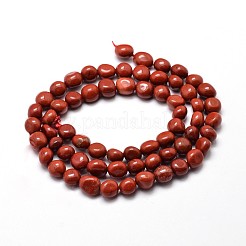 Natural Red Jasper Nuggets Beads Strands&nbsp;G-J335-46