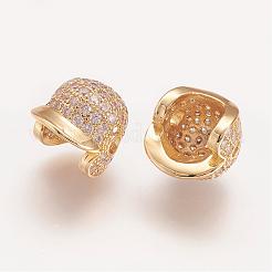 Brass Micro Pave Grade AAA Cubic Zirconia Beads&nbsp;ZIRC-P059-01-NR