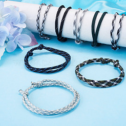 32Pcs 8 Styles Polyester & Spandex Cord Braided Bead Bracelets&nbsp;BJEW-TAC0064