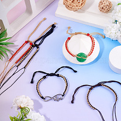 12Pcs 3 Colors Braided Nylon Cord Bracelet Making&nbsp;MAK-TA0001-30