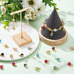 150Pcs Crackle Glass Pendants&nbsp;FIND-DC0001-50