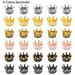 30Pcs 6 Colors Tibetan Style Alloy Beads&nbsp;TIBEB-YW0001-28