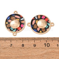 Printed Alloy Enamel Connector Charms&nbsp;AL-CBA2638-02B