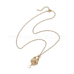 3Pcs 3 Styles Star Moon Stainless Steel Braided Chain Macrame Pouch Empty Stone Holder Pendant Necklace Making&nbsp;NJEW-JN04956-01