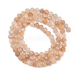 Natural Gold Sunstone Beads Strands&nbsp;G-B175-D11-4mm