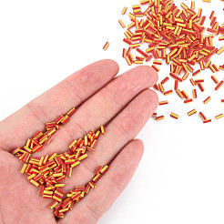 Opaque Colours Two Tone Seed Glass Bugle Beads&nbsp;SEED-T006-02A-05