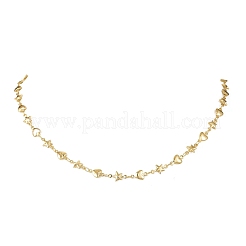 304 Stainless Steel Heart Star Link Chain Necklaces&nbsp;NJEW-JN05618