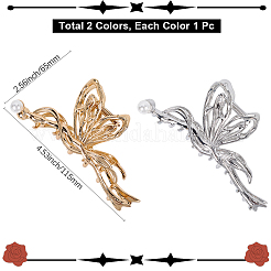 2Pcs 2 Colors Metal Claw Hair Clips&nbsp;AJEW-DJ0001-25