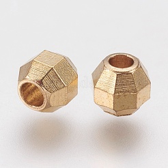 Faceted Brass Beads&nbsp;KK-F736-03C