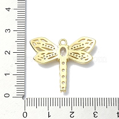 Rack Plating Real 18K Gold Plated Brass Micro Pave Cubic Zirconia Pendants&nbsp;KK-B084-15G
