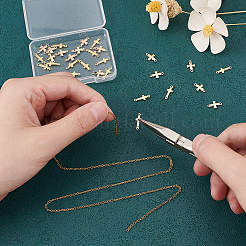 32pcs 2 styles Brass Connector Charms&nbsp;KK-BC0010-74