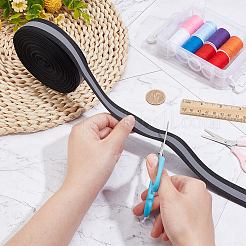 25 Yards Reflective Polyester Striped Ribbon&nbsp;DIY-WR0003-74A