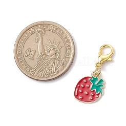 9Pcs Fruits Alloy Enamel Pendant Decorations&nbsp;HJEW-JM03908