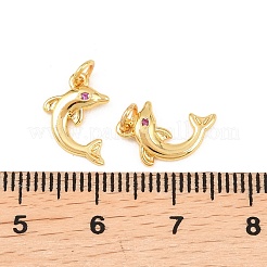 Brass Micro Pave Cubic Zirconia Charms&nbsp;KK-F927-13A-01G