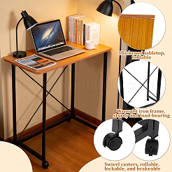 Wood & Iron Folding Desk&nbsp;AJEW-WH0596-962