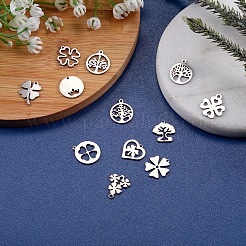 12Pcs 12 Style 304 Stainless Steel Charms&nbsp;STAS-SZ0001-48