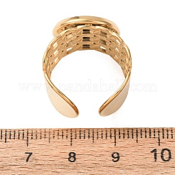 304 Stainless Steel Cable Chain Cuff Ring Components&nbsp;SA-CBA94B1-01G-04