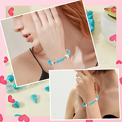 2 Strands Synthetic Turquoise Chip Beads Strands&nbsp;G-PA0001-55