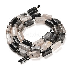 Natural Black Rutilated Quartz Beads Strands&nbsp;G-G068-A32-01
