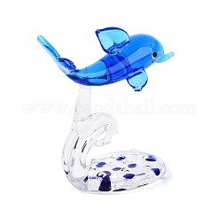 Handmade Lampwork Dolphin & Spindrift Display Decorations&nbsp;LAMP-N028-29