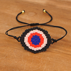 Friendship Eye Loom Pattern Seed Beads Bracelets for Women&nbsp;BJEW-Z013-18B