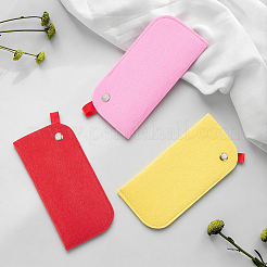 3Pcs 3 Colors Rectangle Felt Eyeglass Case&nbsp;AJEW-CN0007-36B