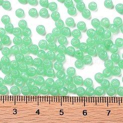 6/0 Imitation Jade Glass Seed Beads&nbsp;SEED-T006-04A-10