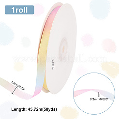 50 Yards Macaron Gradient Color Polyester Ribbon&nbsp;OCOR-WH0070-45A