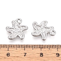 304 Stainless Steel Starfish Charms&nbsp;STAS-T067-52P