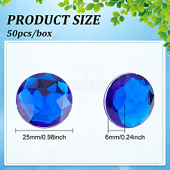 50Pcs Self-Adhesive Acrylic Rhinestone Stickers&nbsp;FIND-FG0001-93A
