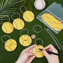 15Pcs Sports Balls PVC Luggage Tags&nbsp;AJEW-UN0002-70B