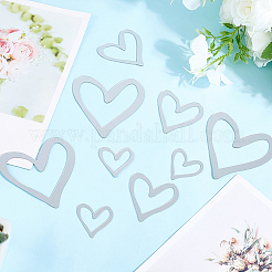 15Pcs 3 Styles Heart Plastic Wall Stickers&nbsp;DIY-CN0003-44A