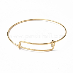 Ion Plating(IP) Adjustable 304 Stainless Steel Wire Bangle Making&nbsp;MAK-F286-03G