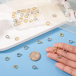 40Pcs 4 Styles Brass Ring Charm Connectors&nbsp;KK-TA0008-86