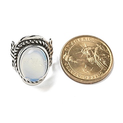 Opalite Adjustable Rings&nbsp;RJEW-I108-01AS-05