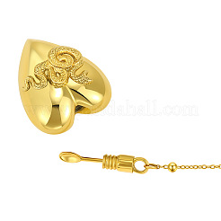 Brass Snake Heart Rosary Urn Ashes Necklaces&nbsp;FS-WG49FBC-01