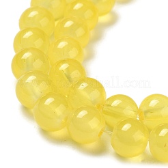 Baking Paint Imitation Jade Glass Round Bead Strands&nbsp;DGLA-Q021-8mm-24