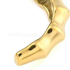 304 Stainless Steel Bamboo Stick Open Cuff Bangles for Women&nbsp;BJEW-Q344-01G