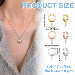 18Pcs 925 Sterling Silver Screw Eye Peg Bails&nbsp;STER-ME0001-05