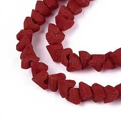 Frosted Opaque Glass Beads Strands&nbsp;GLAA-N017-4mm-15