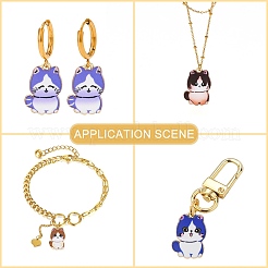 30Pcs Cat Printed Alloy Pendants&nbsp;ENAM-CJ0005-57