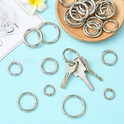 28Pcs 7 Styles Zinc Alloy Spring Gate Rings&nbsp;FIND-CJ0003-98