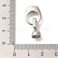 Brass Fold Over Clasps&nbsp;KK-K389-122P