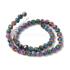 Blaking Painted Natural Lava Rock Beads Strands&nbsp;G-B086-A01-01B