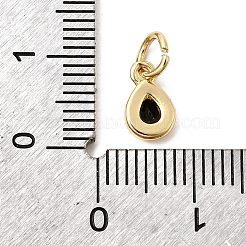 Brass Cubic Zirconia Charms&nbsp;KK-G554-02E-05