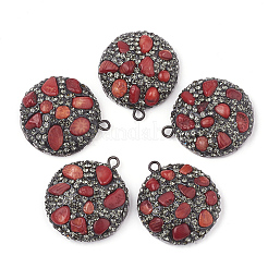 Polymer Clay Rhinestone Pendants&nbsp;RB-S056-10F